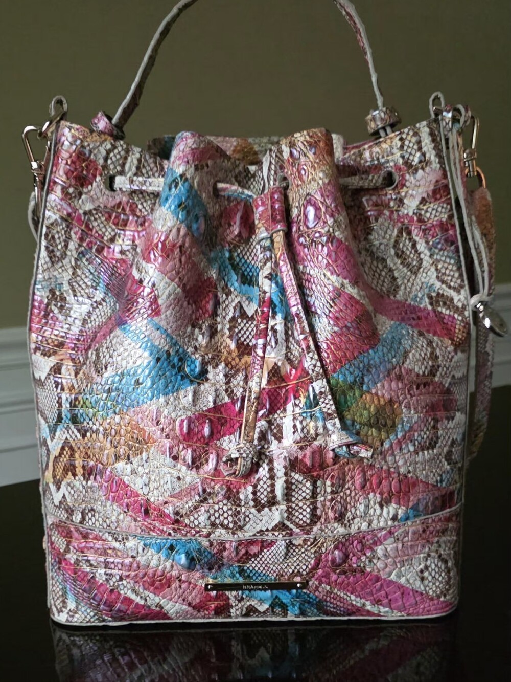 Brahmin Marlowe Bucket Bag In Wildsnake Melbourne